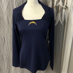 Women's Navy Long Sleeve Top